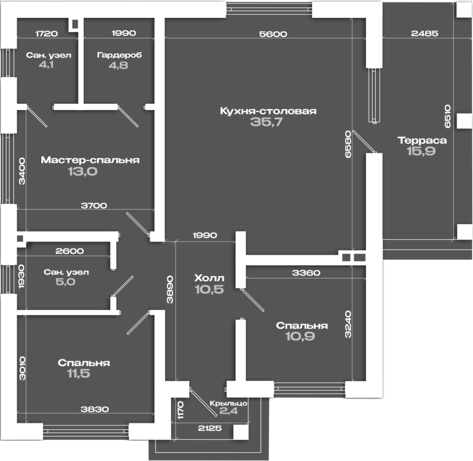 Планировка 172.1 м²