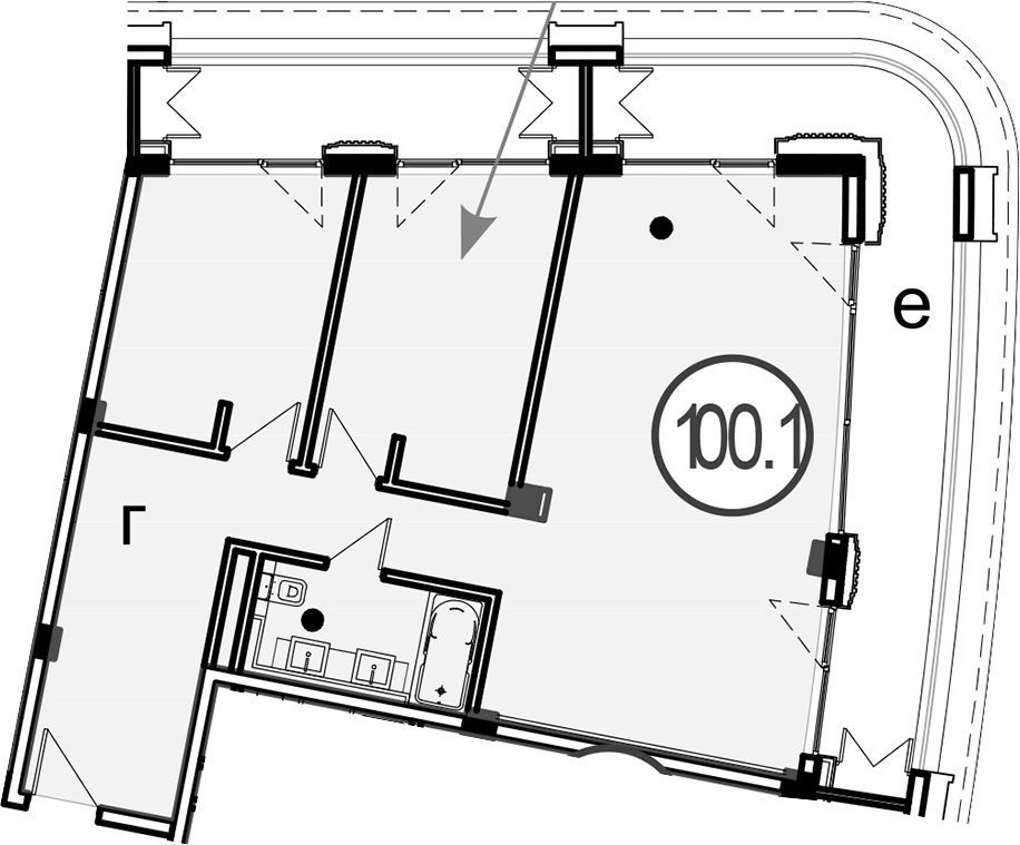 Продается 1-комн. квартира, 100.1 м²