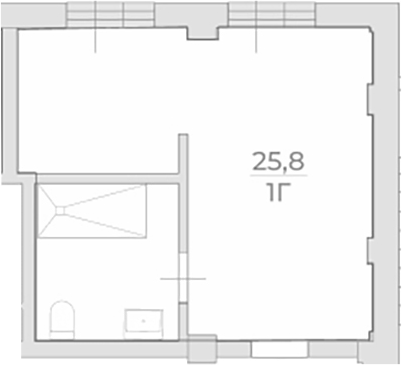 Планировка 25.8 м²