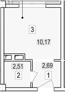 Планировка 15.37 м²