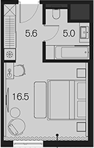 Планировка 27.1 м²