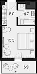 Планировка 25.2 м²