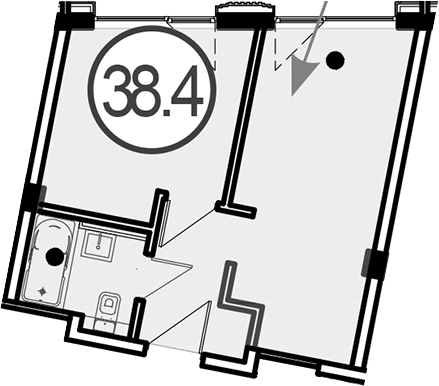 Продается 1-комн. квартира, 38.4 м²