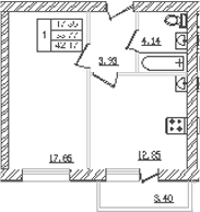 1-комн. · 36.39 м²