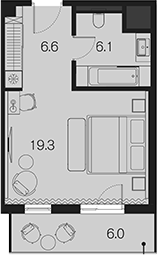 Планировка 32 м²