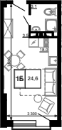 Планировка 24.6 м²