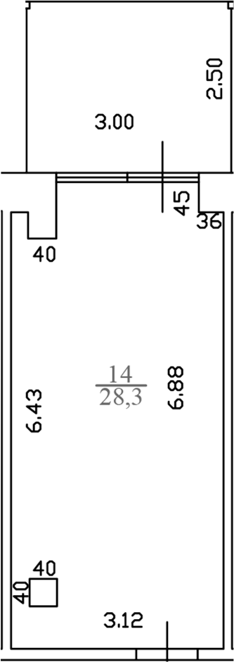 Студия · 28.3 м²