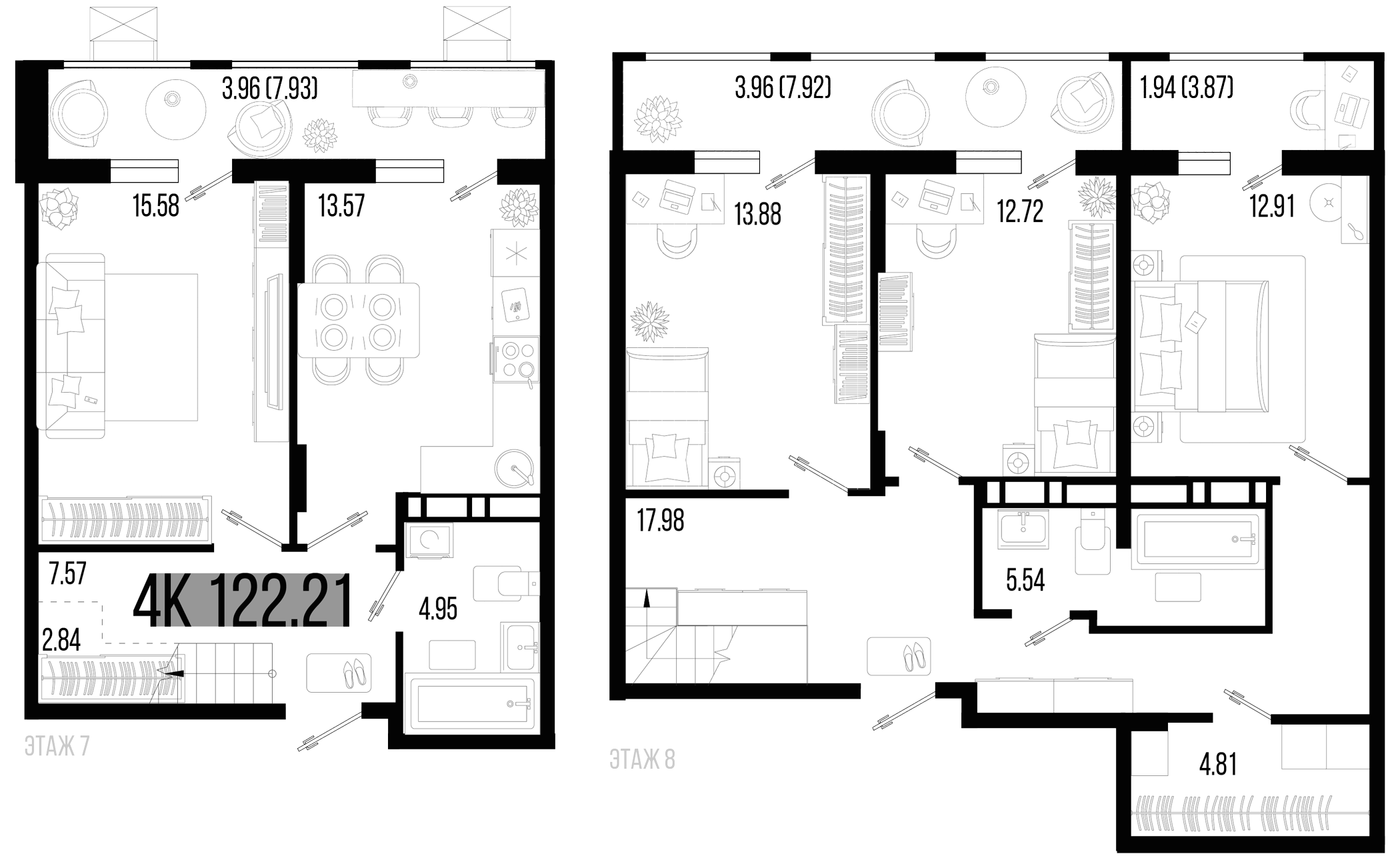 Продается 4-комн. квартира, 112.35 м²