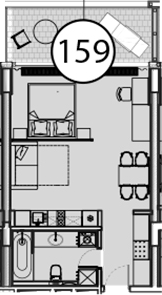Планировка 54.9 м²