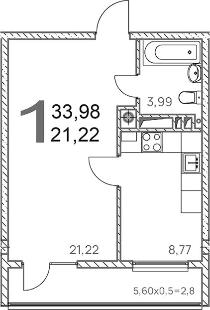 1-комн. · 31.18 м²