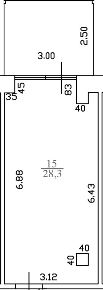 Планировка 28.3 м²