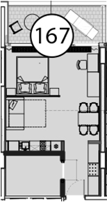 Планировка 54 м²