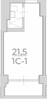 Планировка 21.5 м²