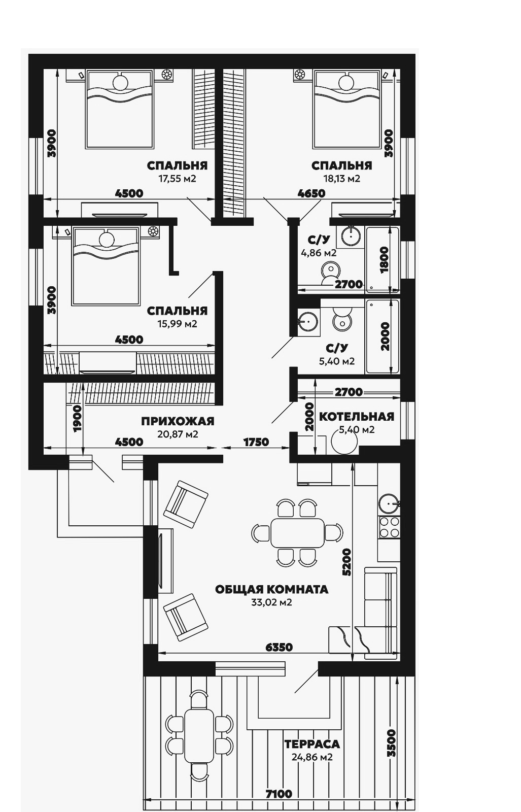 Планировка 120 м²