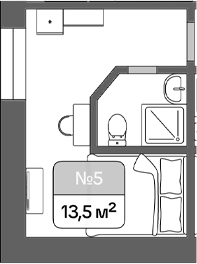 Планировка 13.5 м²