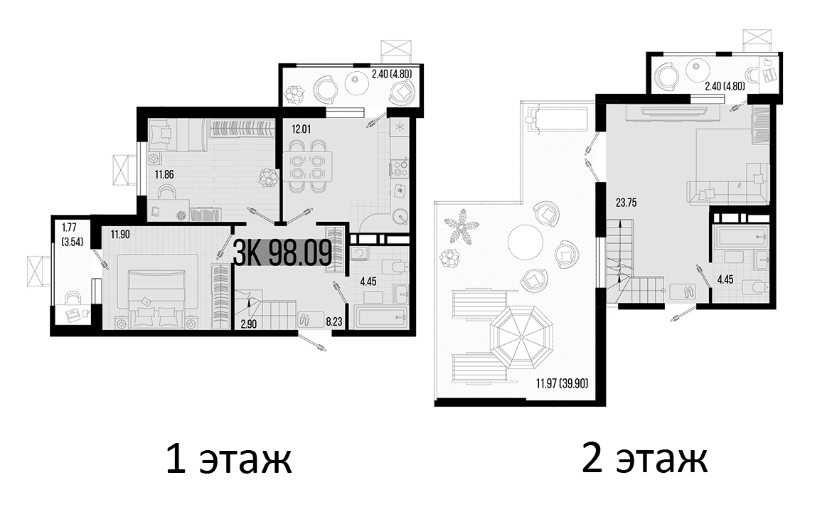 Продается 3-комн. квартира, 79.55 м²