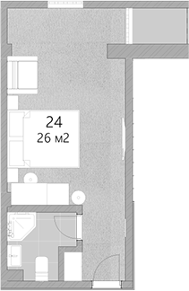 Планировка 26 м²