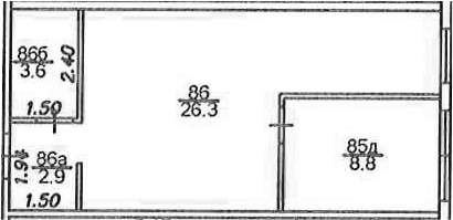 Планировка 41.6 м²