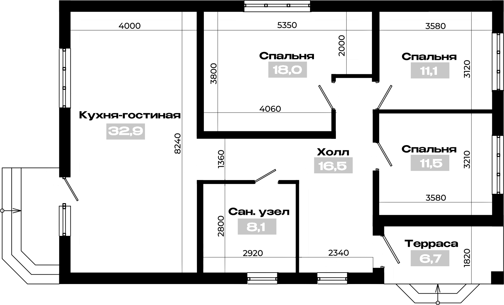 Планировка 98.15 м²