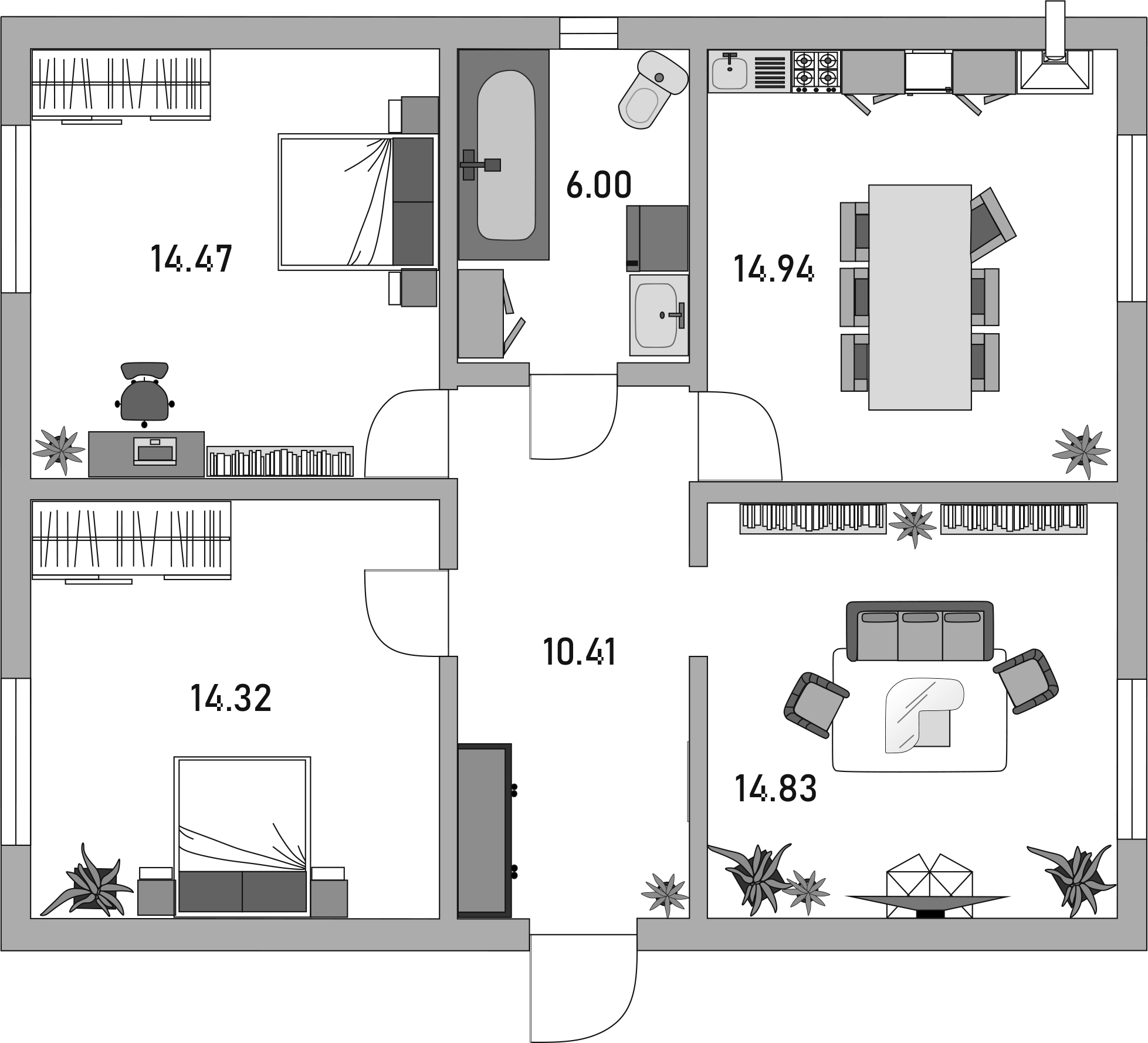 Планировка 130 м²