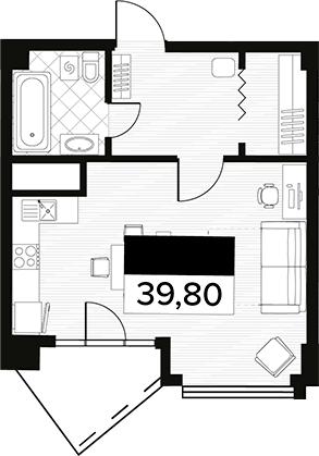 Продается 1-комн. квартира, 39.8 м²