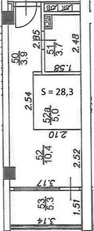 Студия, 23 м²