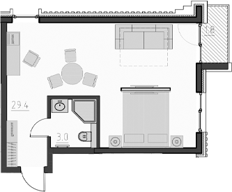 Планировка 32.4 м²