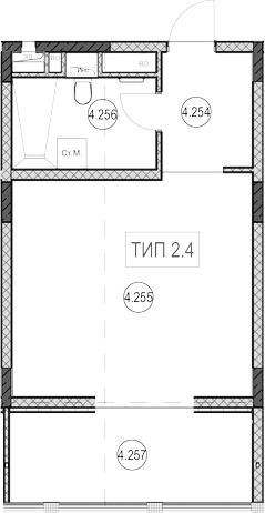 Студия · 30.8 м²