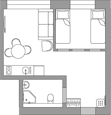 Планировка 31.2 м²