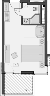Студия · 20.6 м²