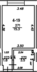 Планировка 20.6 м²