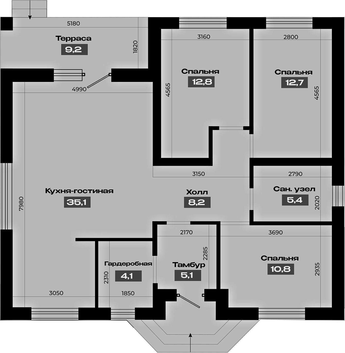 Планировка 94.2 м²