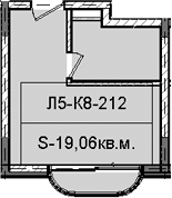 Планировка 19.06 м²