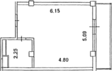 Планировка 40.4 м²