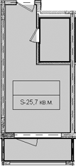 Планировка 43.44 м²