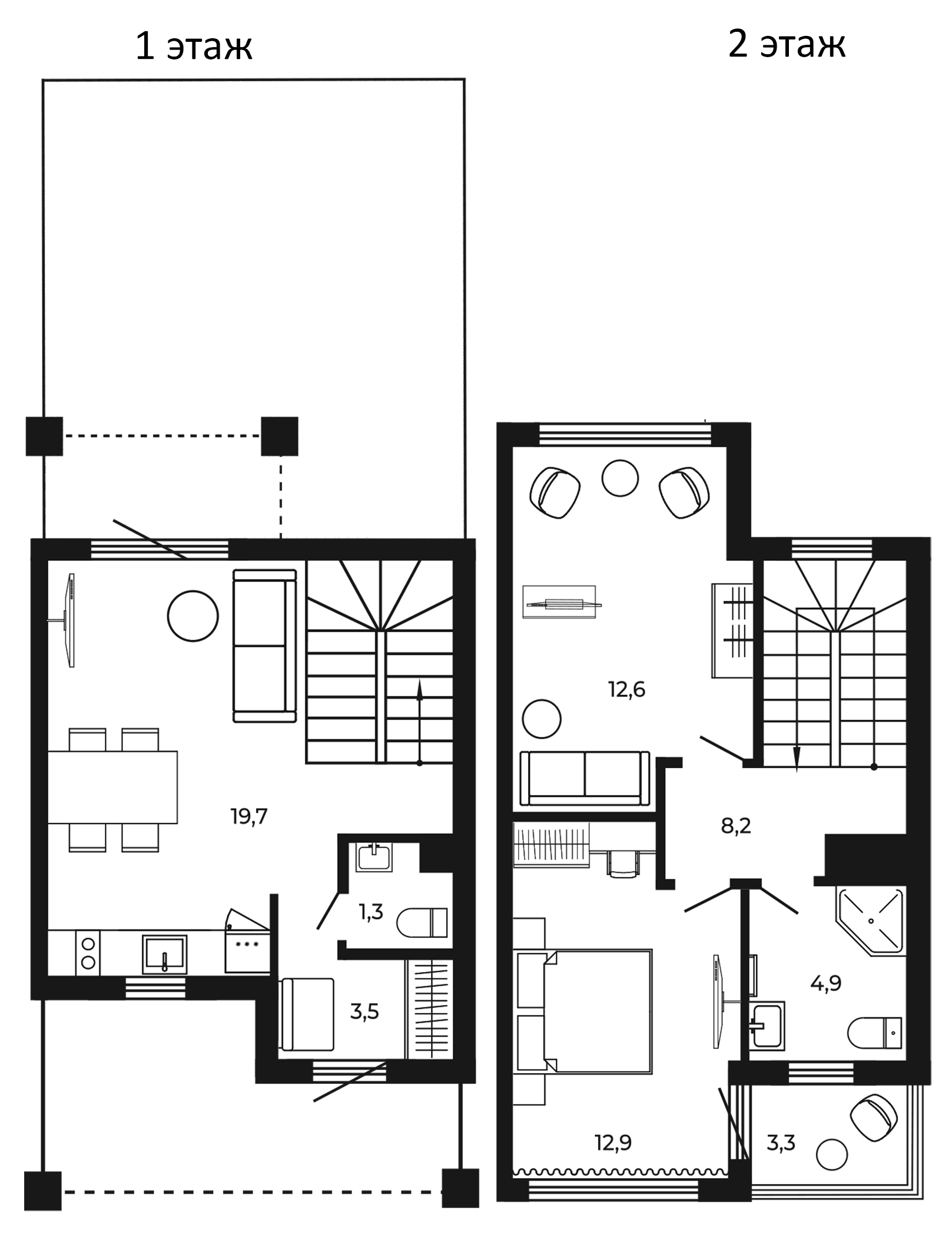 Планировка 63.1 м²