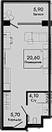 Продается 1-комн. квартира, 30.4 м²