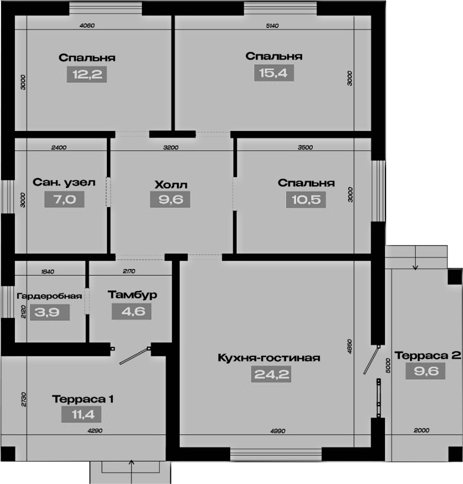 Планировка 93.5 м²