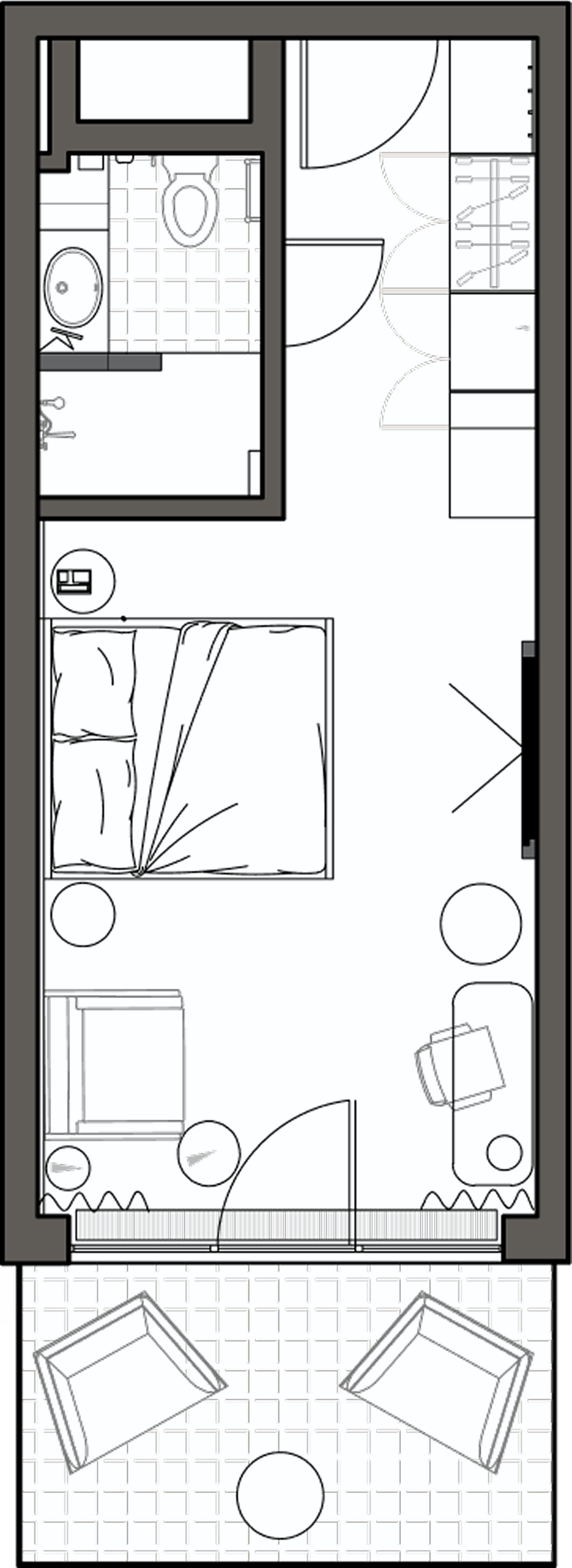 Планировка 27.04 м²