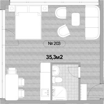 Планировка 35.3 м²