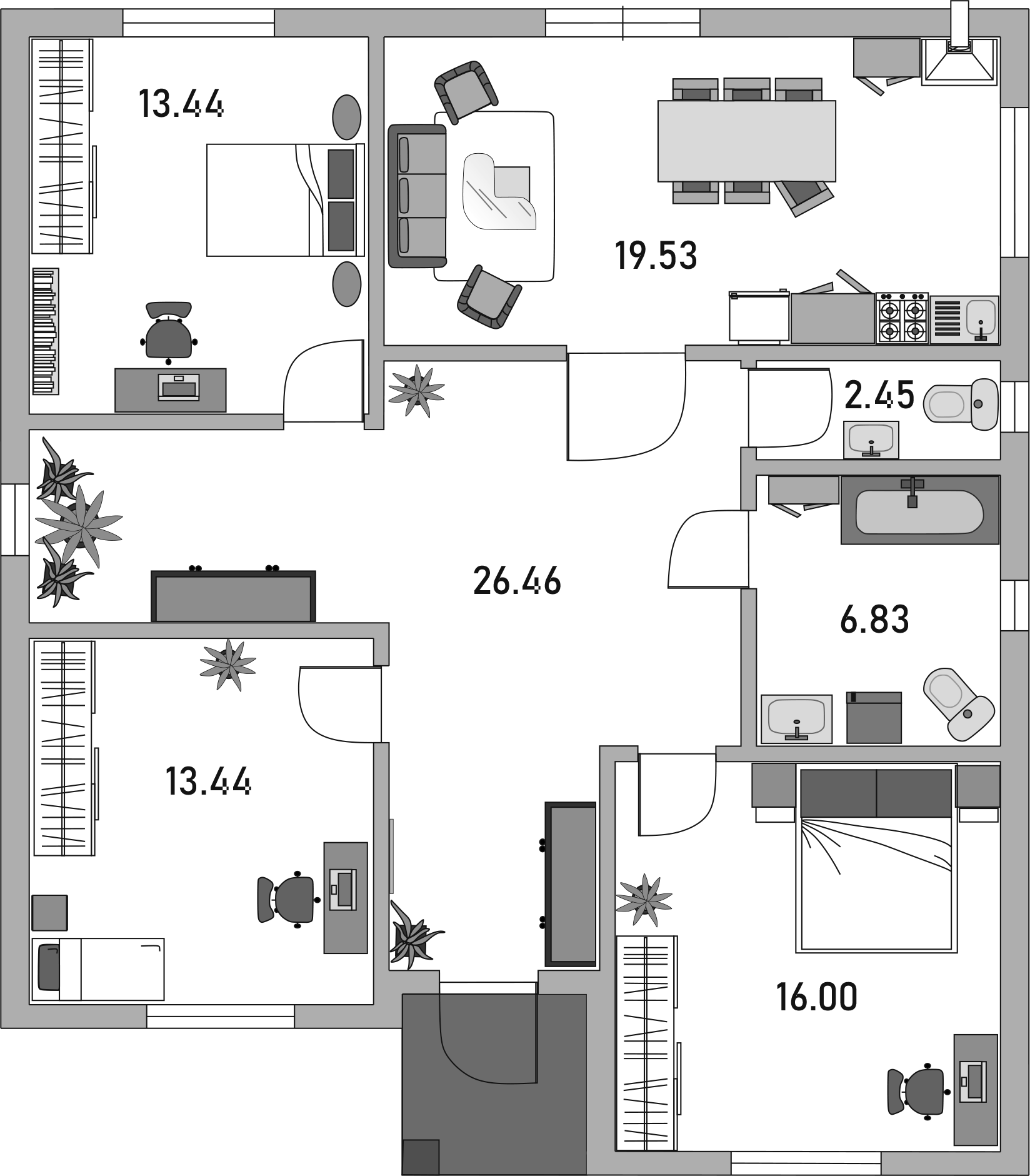 Планировка 180 м²