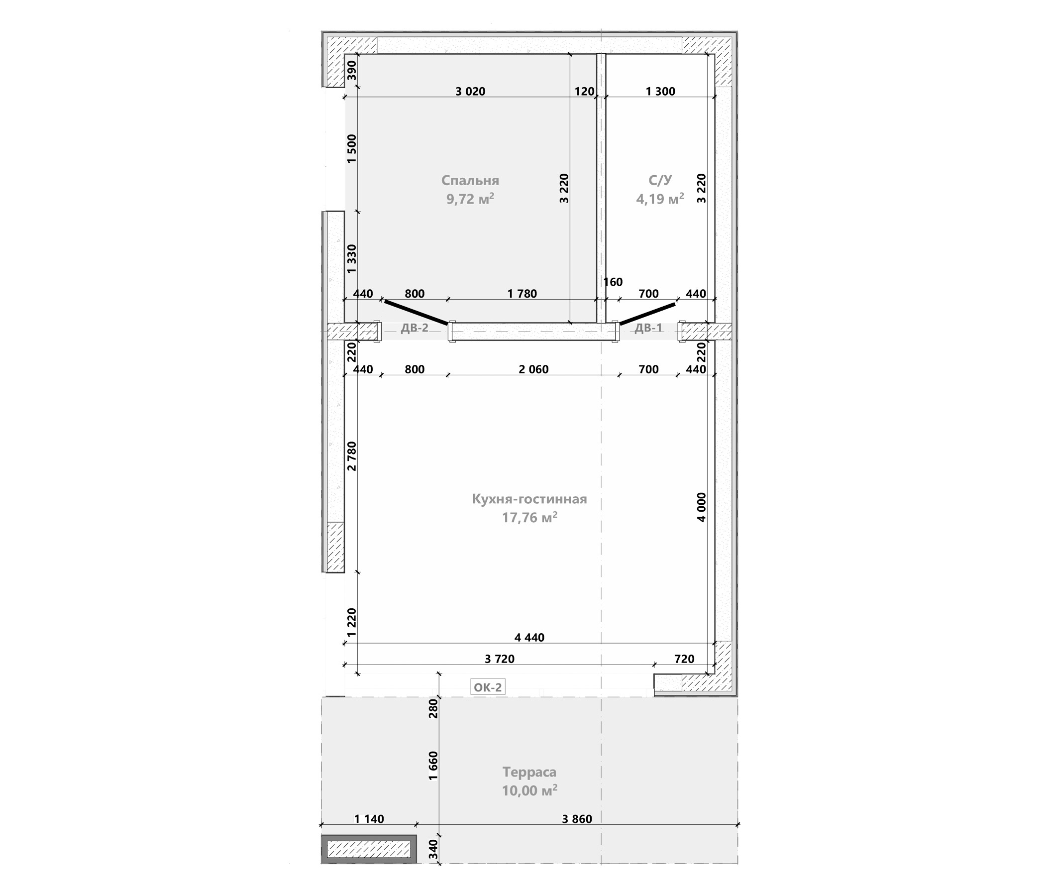 Планировка 31.7 м²
