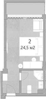 Планировка 24.5 м²