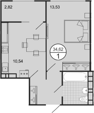 Планировка 31.8 м²