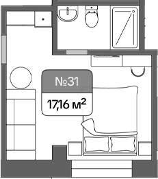 Планировка 18.2 м²