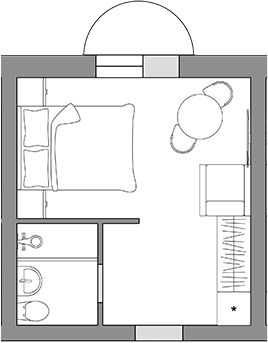 Планировка 22.3 м²
