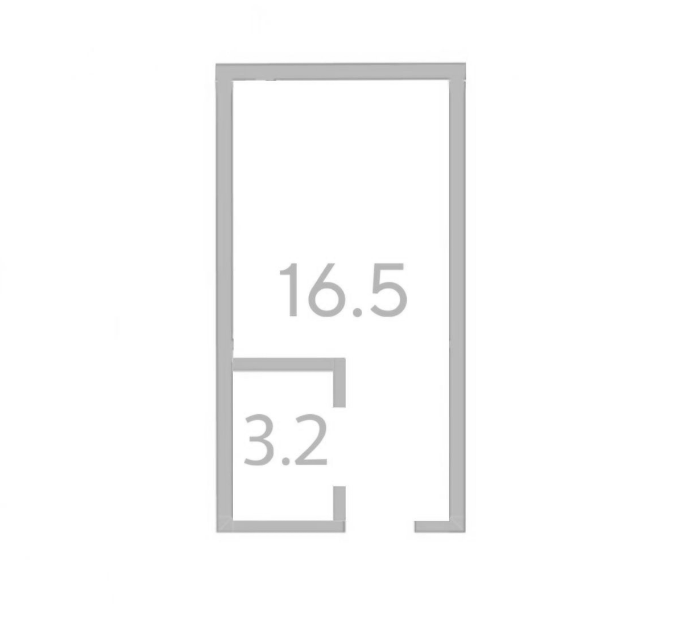 Планировка 16.5 м²