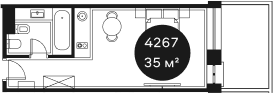 Продается 1-комн. квартира, 35.02 м²