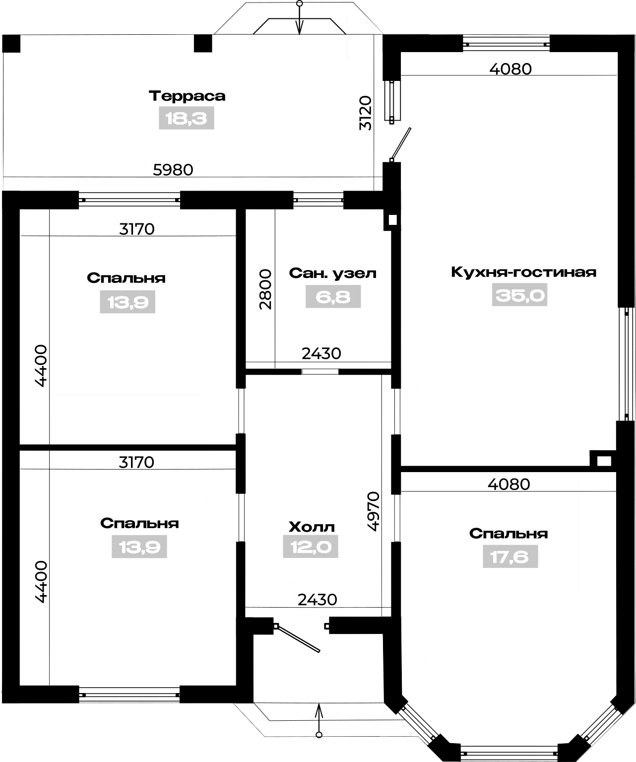 Планировка 102.91 м²