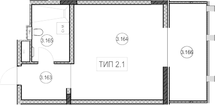 Студия · 30.8 м²